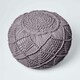 image 3 of Homescapes Grey Macrame Knitted Pouffe - 40 x 50 cm
