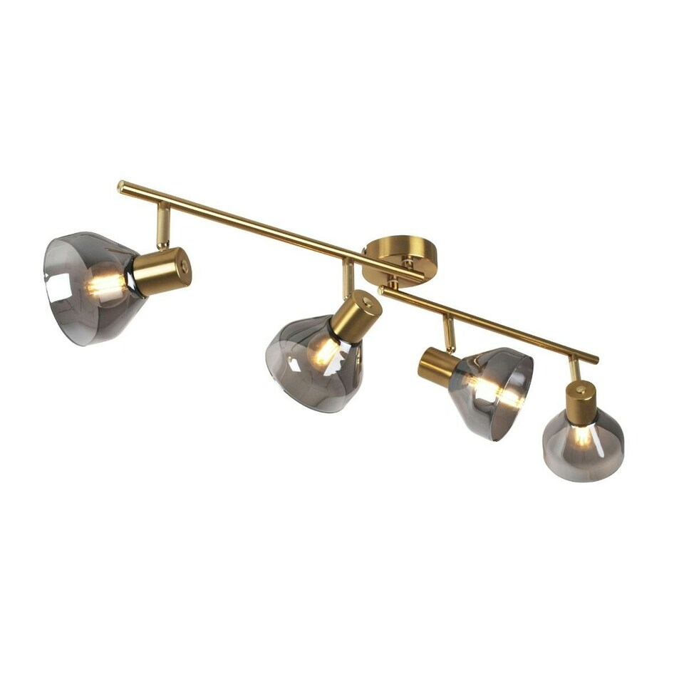 image 1 of Fosco 4 Light Split Bar Brass Spot Ceiling Light