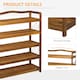 image 5 of HOMCOM 5-Tier Shoe Rack Acacia Wood Shoe Storage Shelf for Entryway Bedroom Teak
