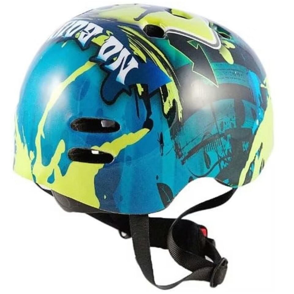image 1 of Sport Direct "No Bounds" BMX/Skate Bike Helmet Green 55-58cm Blue | M