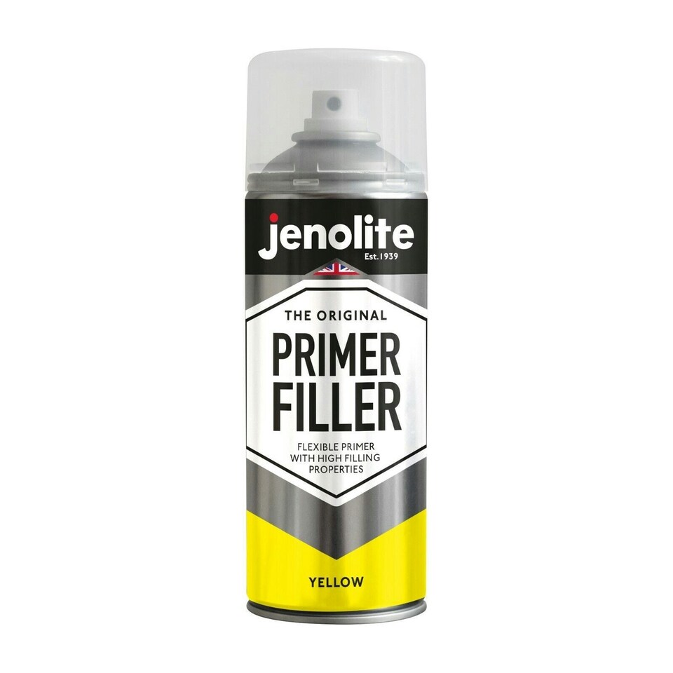image 1 of Jenolite Primer Filler Paint - Yellow - 400ml Spray Can - 3-Pack