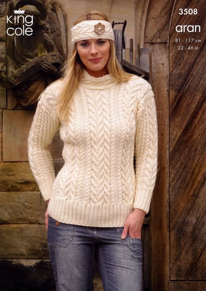 King Cole Fashion Knitting Pattern 3508, Headwear, Cardigans and Sweaters for Women - 32 - 46 Inches - Advanced
