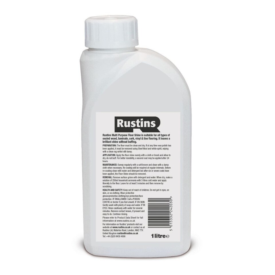 image 1 of Rustins Multi-Purpose Floor Shine 1 Litre