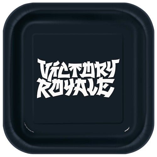 Fortnite Party Square Paper Plates 22cm - Pack of 8