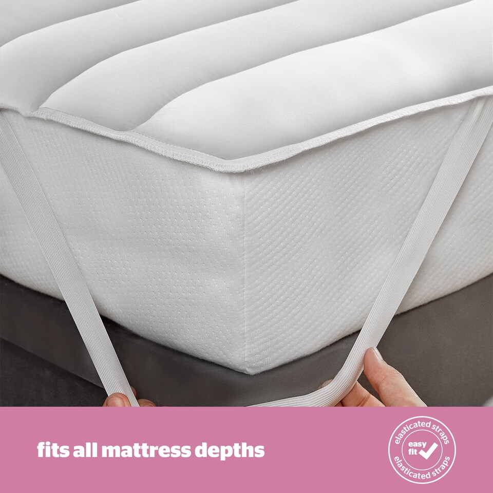 image 1 of Silentnight Quilted Mattress Protector | White | Small Double