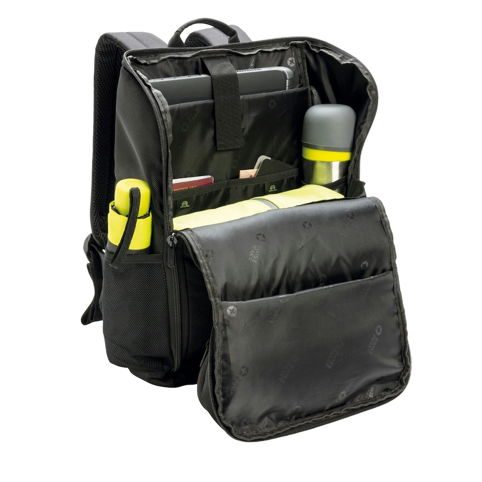 image 1 of Swiss Peak Aware Easy Access Laptop Backpack - Black - One Size Black
