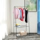 image 2 of HOMCOM A Shaped Clothes Rack Garment Hanger Hanging Rail 2-tier Shelving Metal