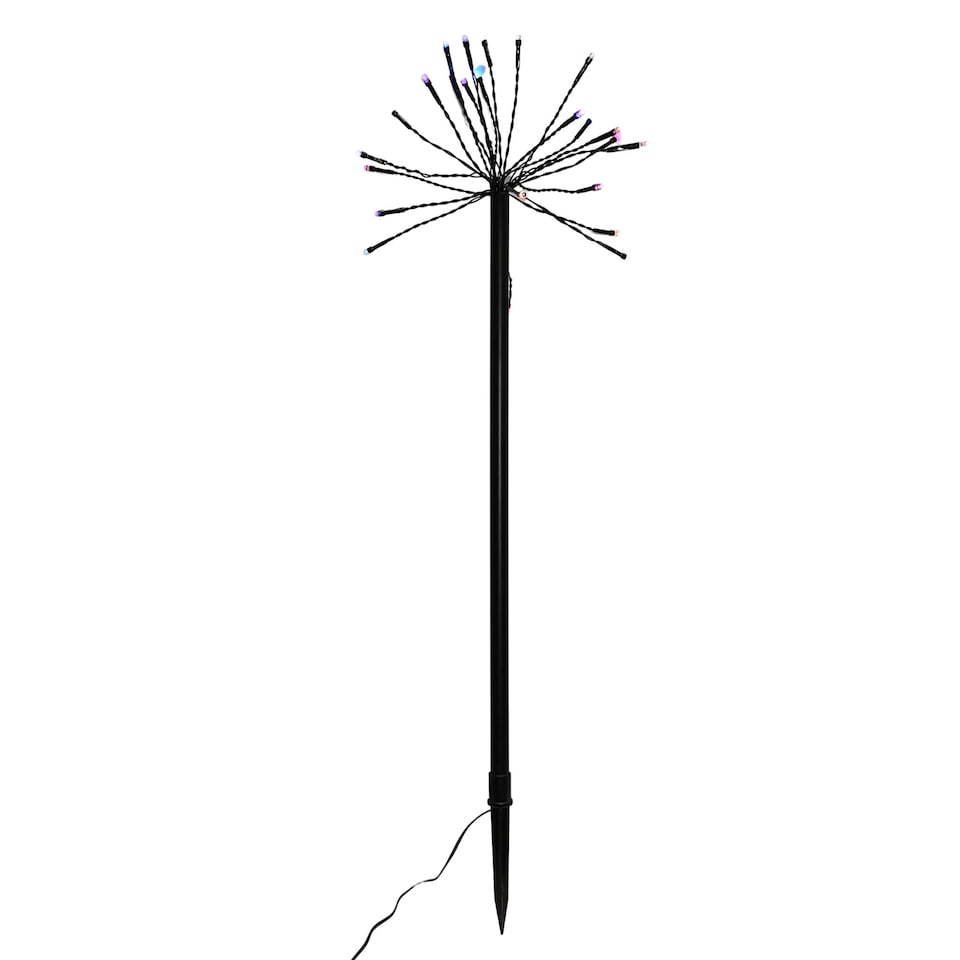 image 1 of Set of 5 Battery Operated Multi Function Rainbow LED Sparkler Path Lights Christmas Decoration with Timer