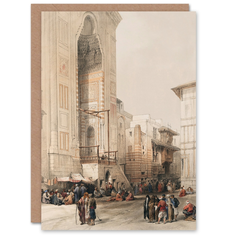 image 1 of David Roberts Art Card Mosque of Sultan Hassan Grand Entrance