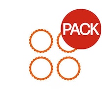 Amscan Candy Buffet Scalloped Labels (Pack of 20) - Orange - One Size