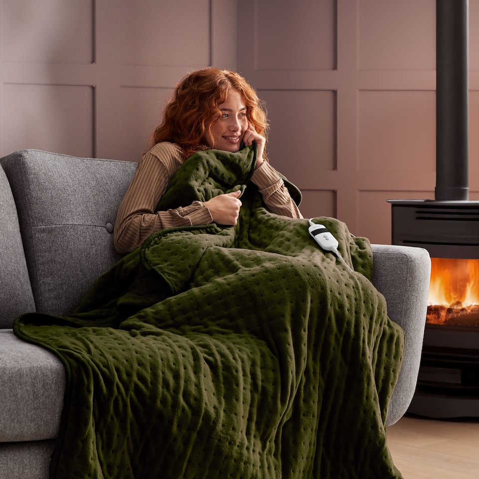 image 1 of Silentnight Comfort Control Heated Throw Fleece Electric Blanket Fast Heat Up