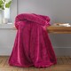 image 1 of Catherine Lansfield Raschel Velvet Touch Blanket Throw | Pink | Hot Pink