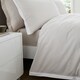 image 4 of Bianca Seersucker Woven Stripe 180 Thread Count Cotton Duvet Cover Set | Cream | Natural | King