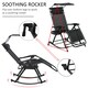 image 8 of Outsunny Folding Recliner Chair Outdoor Lounge Rocker Zero-Gravity Seat