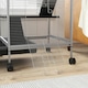 image 8 of PawHut Rolling Small Animal Cage for Chinchillas Ferrets Kittens W/ Ramp Grey