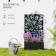 image 6 of Outsunny Metal Raised Garden Bed with Trellis, Outdoor Elevated Planter Box | Black | Black