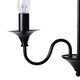 image 3 of First Choice Lighting Pair of Black Matt 3 Light Ceiling Chandeliers Black