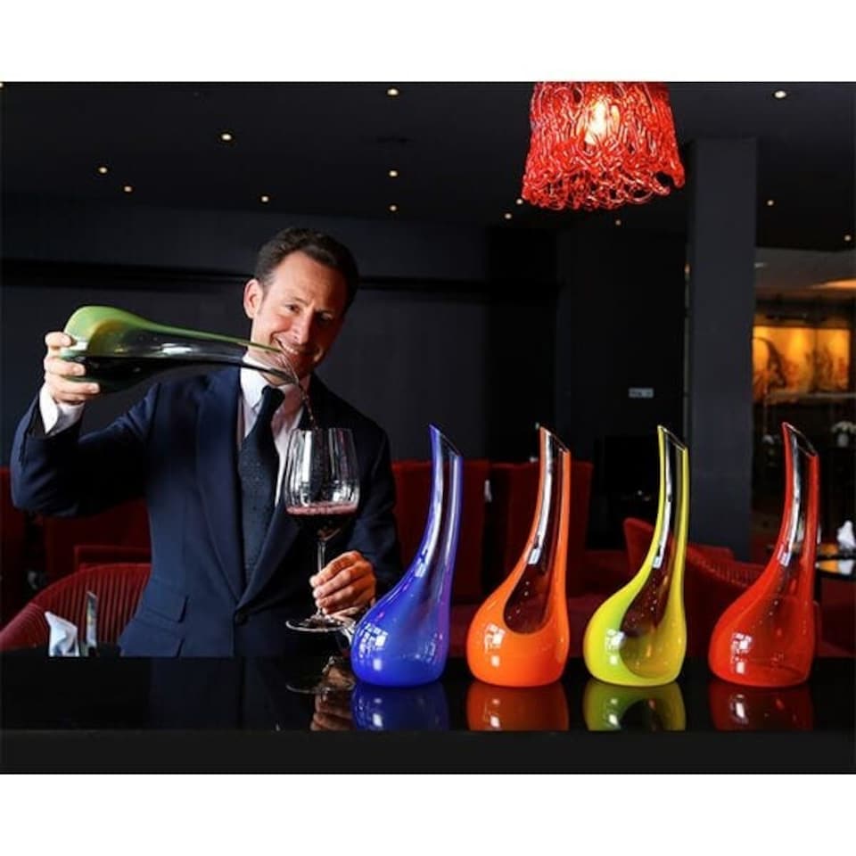 image 1 of Riedel Cornetto Confetti Yellow Decanter