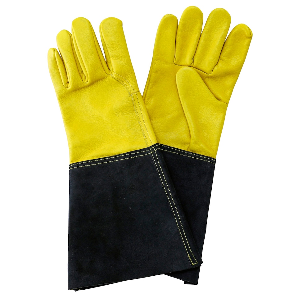 Kent & Stowe Luxury Leather Gauntlet Gloves Yellow
