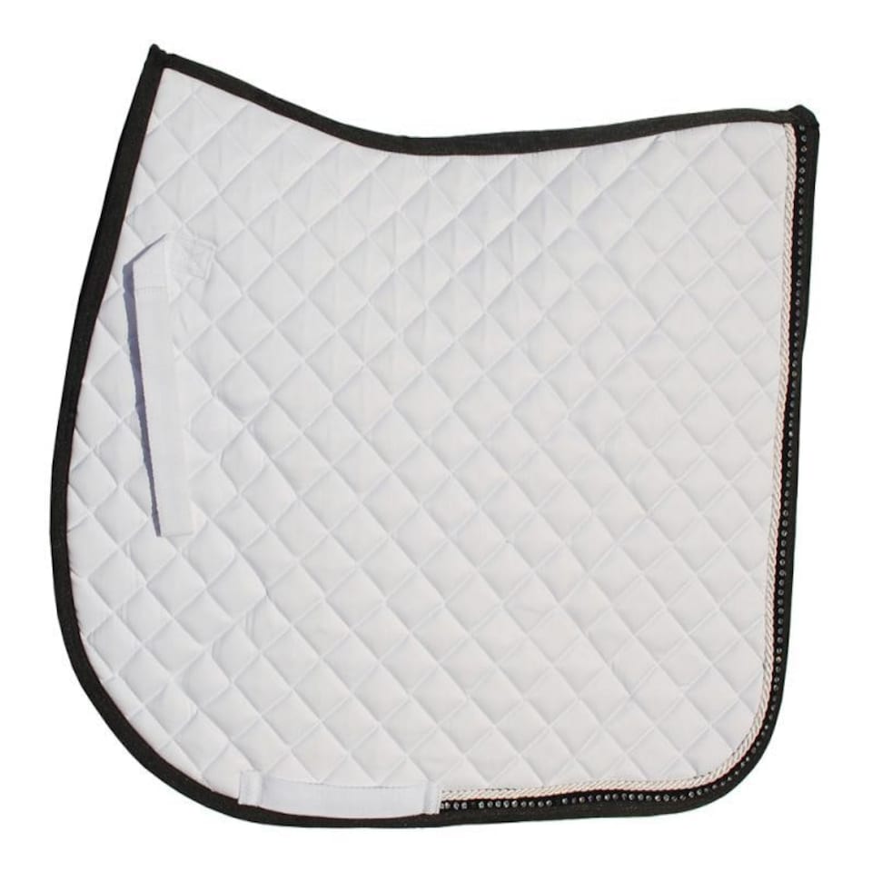image 1 of Rhinegold Elite Diamante Trim Saddle Cloth Pink | Size: Pony
Colour: Raspberry Pink