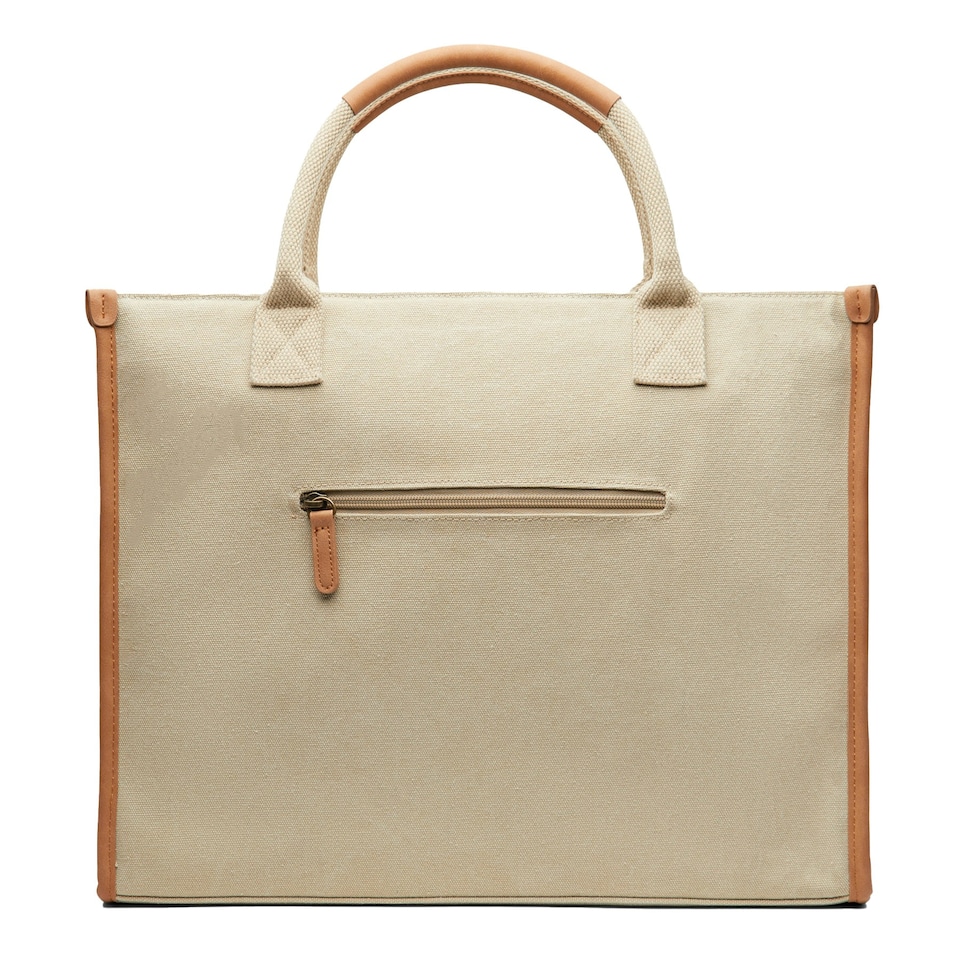 image 1 of Vinga Bosler Recycled Canvas Tote - Beige - One Size Brown