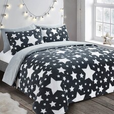 Velosso Galaxy Teddy Fluffy and Warm Fleece Duvet Cover Set Grey | Grey | King