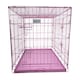 image 2 of Hugglepets Dog Cage Crate with Metal Tray Silver | One Size