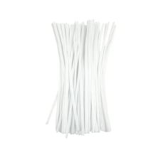 Pack of 50 White Coloured Pipe Cleaners 30cm x 6mm Craft Chenille Stems
