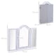 image 7 of HOMCOM Lighted Tri-Fold Vanity Mirror Large Cosmetic Mirror w/ LED Lights White | White