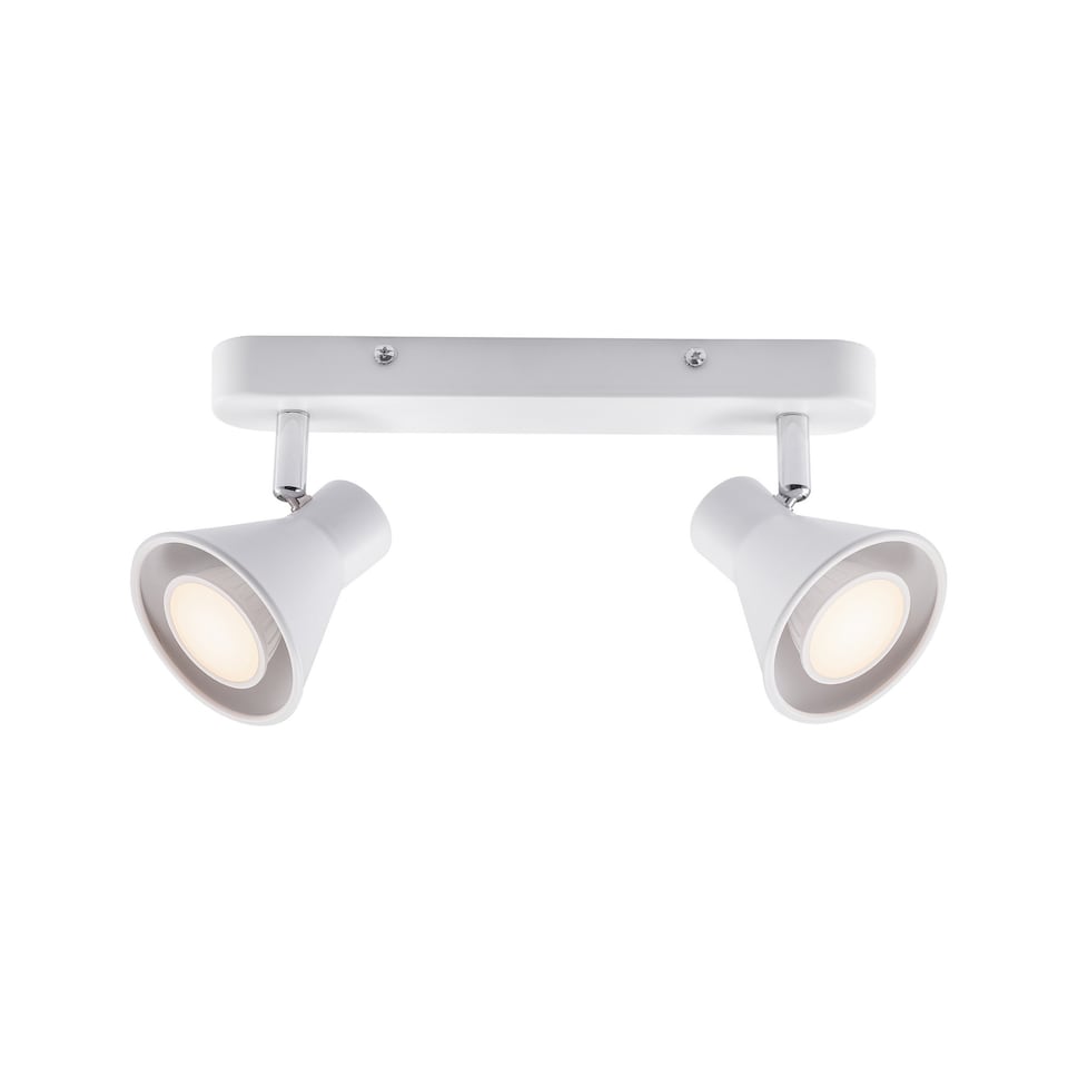Nordlux Eik Indoor Spot Light White Metal GU10 Adjustable Head - Mains Powered, IP20