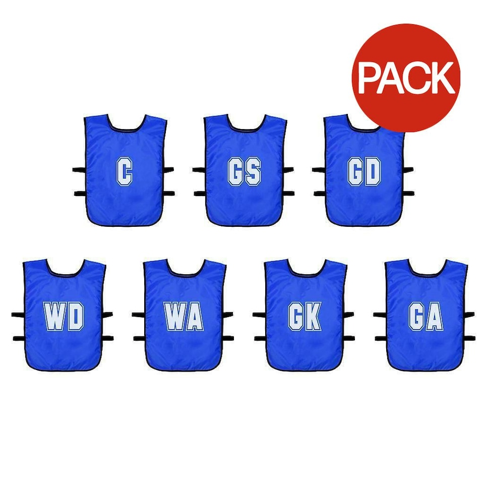 image 1 of Precision Childrens/Kids Mesh Netball Training Bib (Pack of 7) - Royal Blue - 2-3 Years