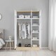 image 3 of Adore Teen White & Oak 3 Door Wardrobe with Shelves White