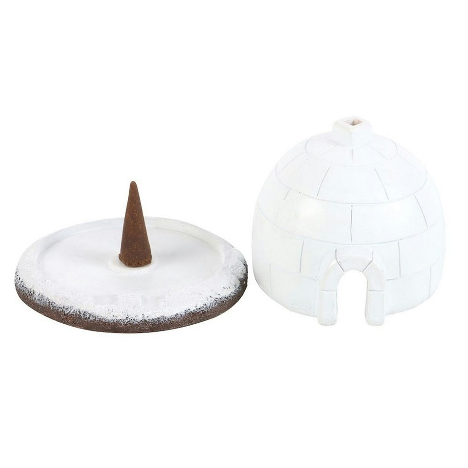 image 1 of Something Different Igloo Winter Incense Cone Holder - White - One Size