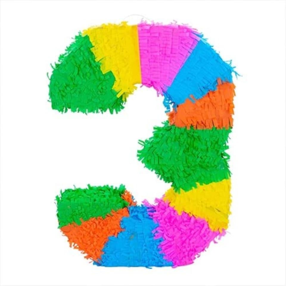 image 1 of Number 3 Standard Pinata 50cm