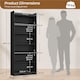 image 4 of Yaheetech 7-layer Open Shelf Bookshelf-Black