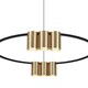 image 2 of Milagro Pendant Light (Circle) Genesis Black Gold 10xGU10