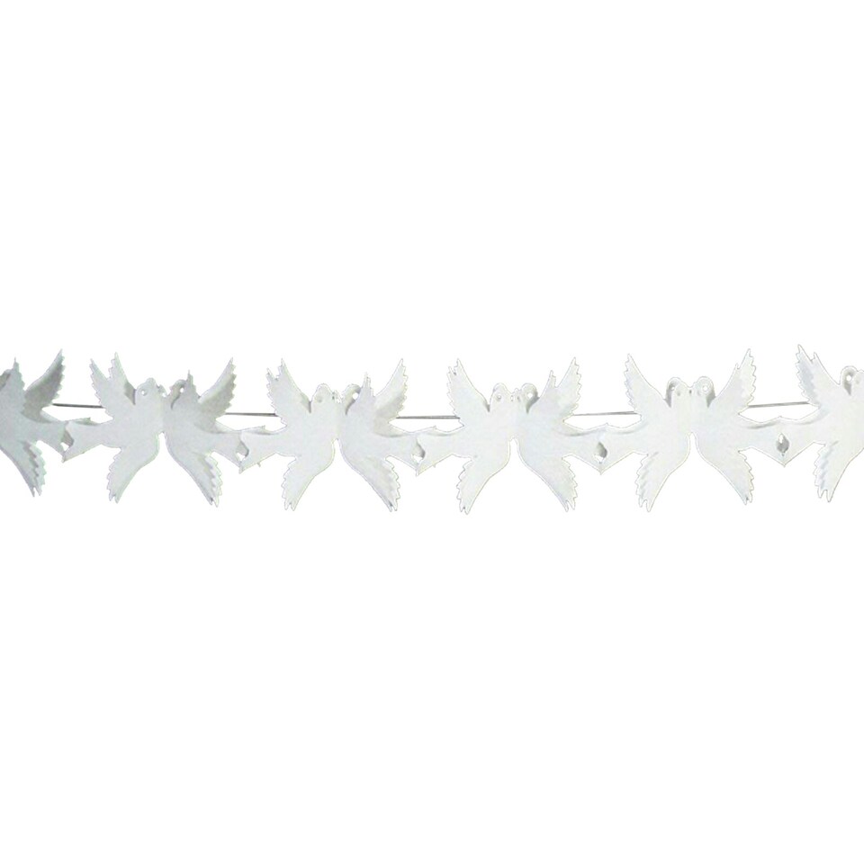 image 1 of Amscan Wedding Elegant Dove Paper Garland - Natural - 3.6m