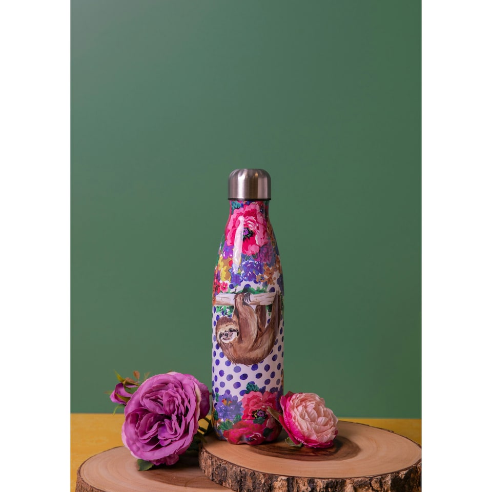 image 1 of Mikasa Water Bottle Sloth Stainless Steel 500ml Multi | One Size