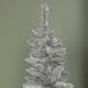 image 5 of 6ft (1.8m) Grey Artificial Pencil Christmas Tree With Green Metal Stand and 321 Tips