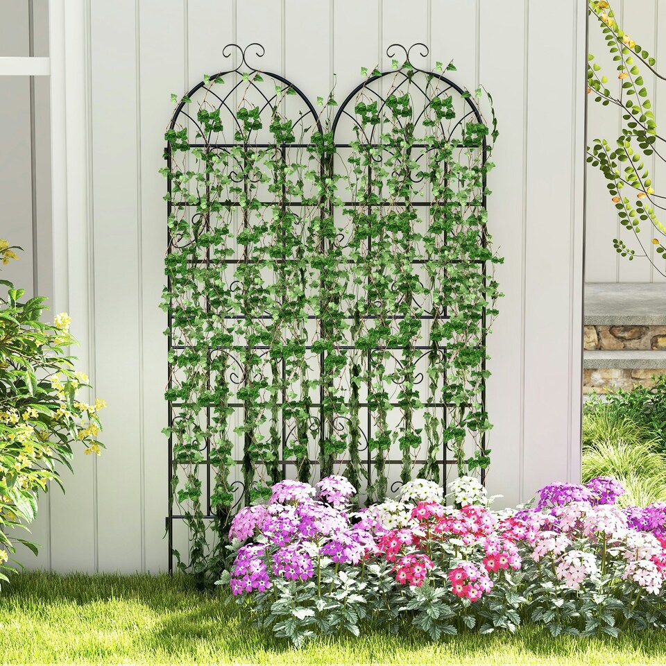 image 1 of COSTWAY 2 Pack Garden Plant Trellis Stakes for Climbing Plants