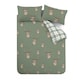 image 5 of Catherine Lansfield Stag Check Reversible Duvet Cover Set Soft Green | Green | Soft Green | King
