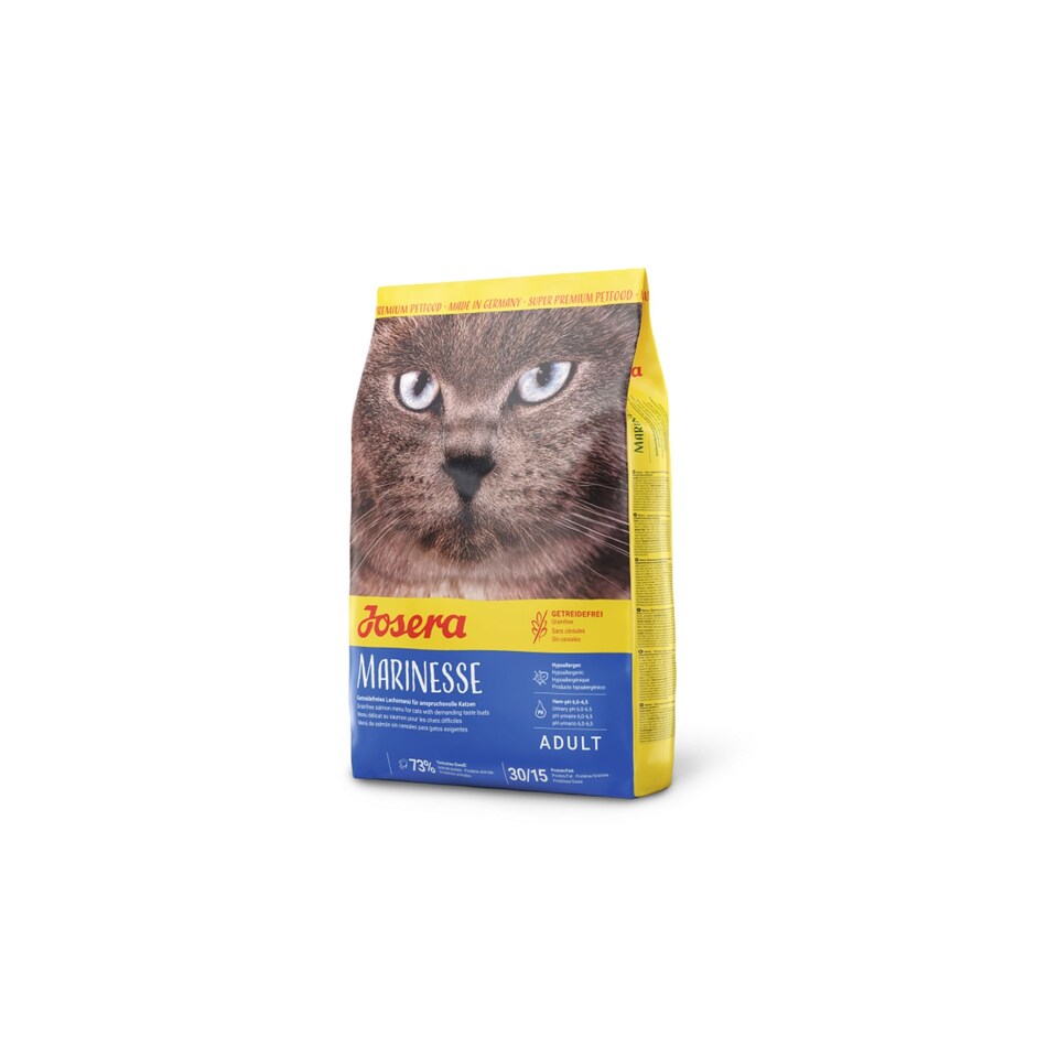 image 1 of Josera Marinesse complete adult cat food | Grain-free | Single animal protein | Salmon | Hypoallergenic | Sensitive | Anti-Hairball | Urinary pH | 2kg