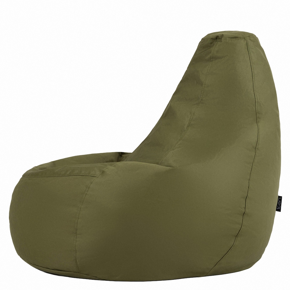 image 1 of icon Dalton High Back Adult Gaming Indoor Outdoor Bean Bag Chair, Khaki