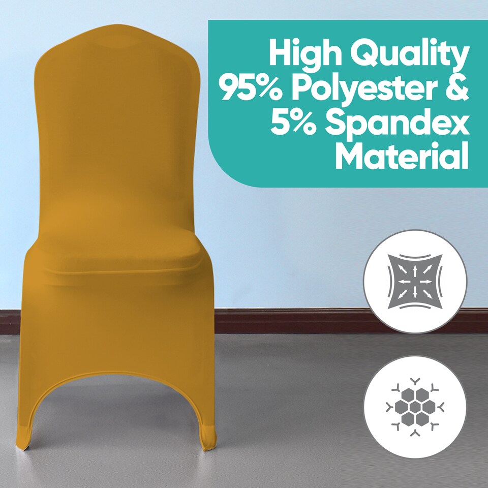 image 1 of Chair Cover Spandex Polyester Stretch Fabric Dining Slipcovers