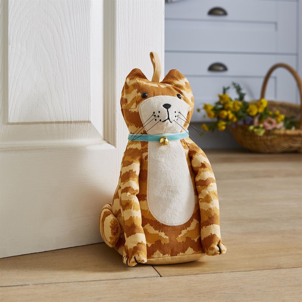 image 1 of Ulster Weavers Marmalade Cat Doorstop - Shaped Orange