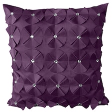 3D Petal Detail With Gem Stud Detail Cushion - 56cm x 56cm Red