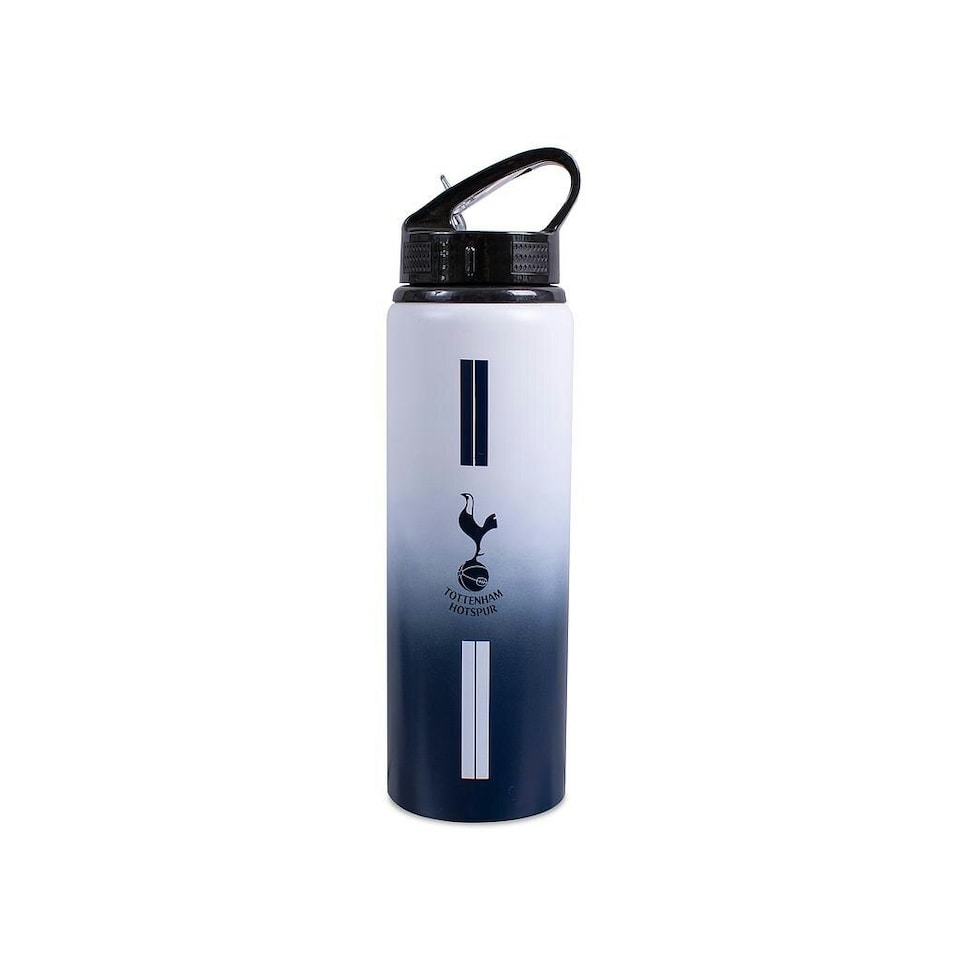 Tottenham Hotspur FC Fade Aluminium Water Bottle - Black/White - One Size