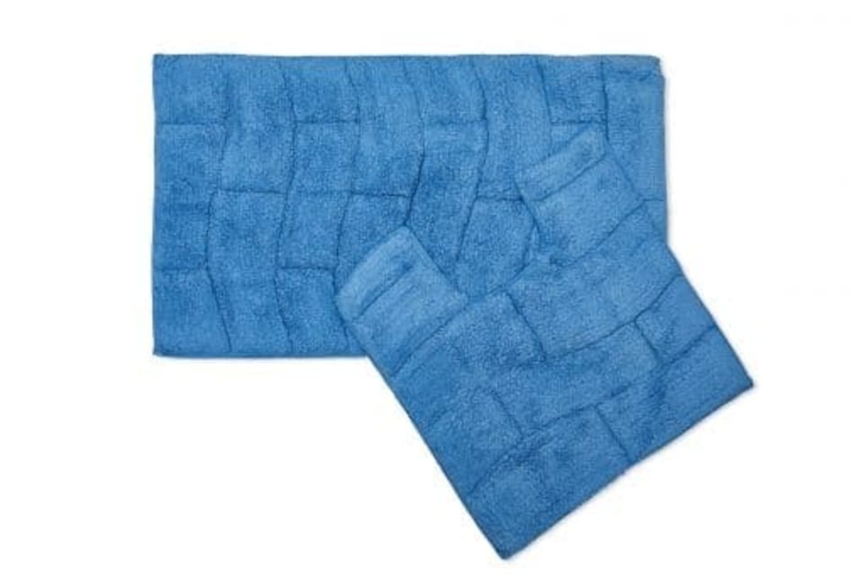 image 1 of Ripple Collection Pure Cotton Jacquard 2pc Bath Set in Cobalt
