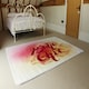 image 3 of Boho Chic lettering on beautiful watercolor background (Rug) Red | Large: 140x200cm