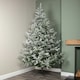 image 1 of 8ft (2.4m) Snowy Green & White Everlands Liberty Spruce Christmas Tree with Metal Stand